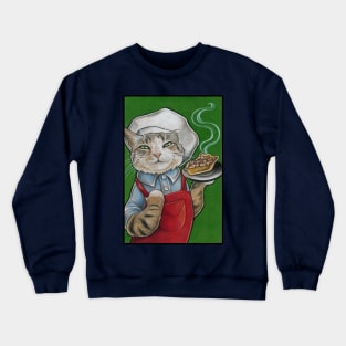 Cat Chef with Pecan Pie Crewneck Sweatshirt